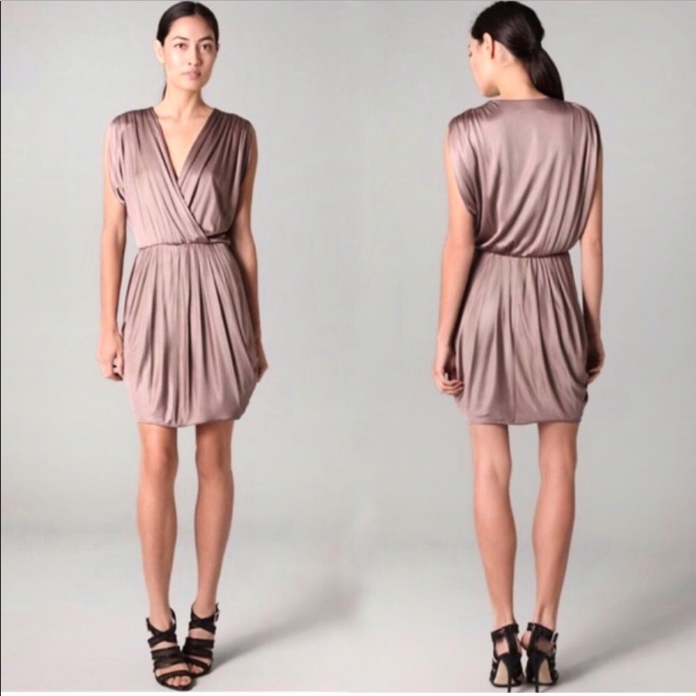 Black Halo Jill Rose Quartz Drape Dress. Worn once. In excellent condition.